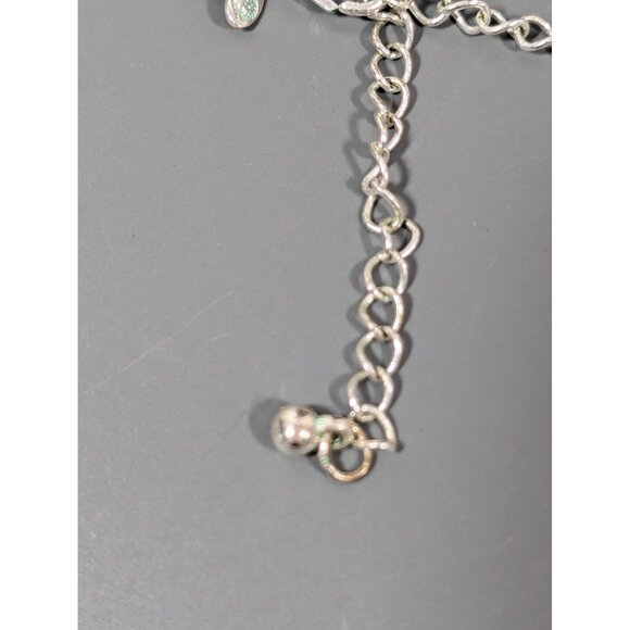 Premier Designs Silver Tone Oval Chain Link Statement Necklace 19" - Picture 9 of 10